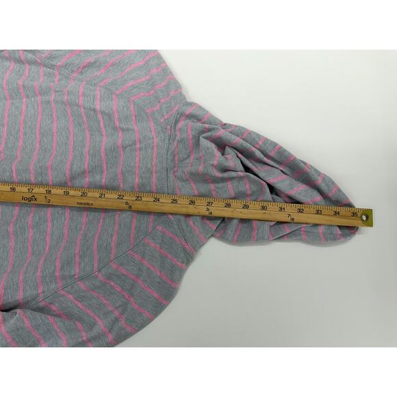 Under Armour Womens Jacket Size XL Gray Pink Strip Zip Up Hooded Semi-Fitted - Picture 10 of 11